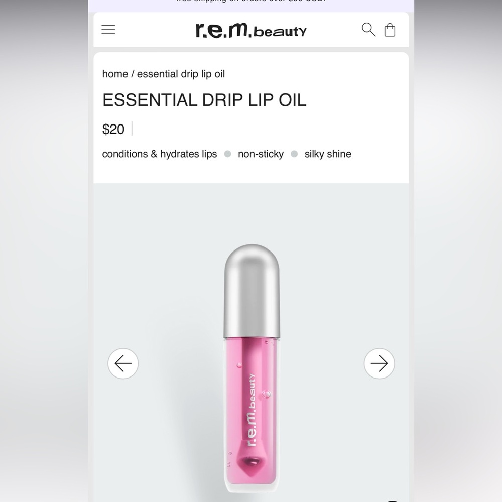 R.E.M. Beauty Essential Drip Lip Oil in Raspberry Drip